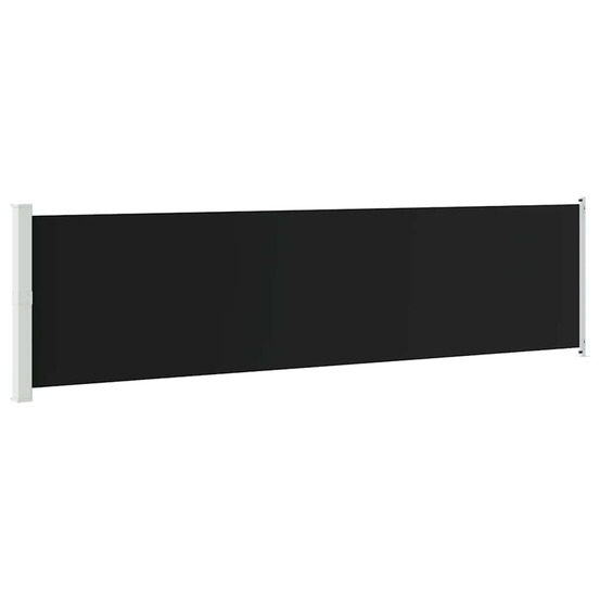 Auvent latéral rétractable de patio 600x160 cm noir