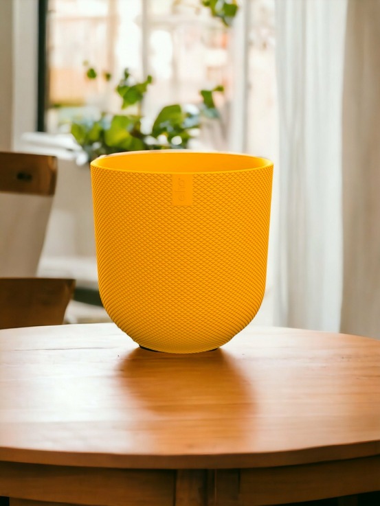 Cache-pot elho jazz jaune - d23 x h21