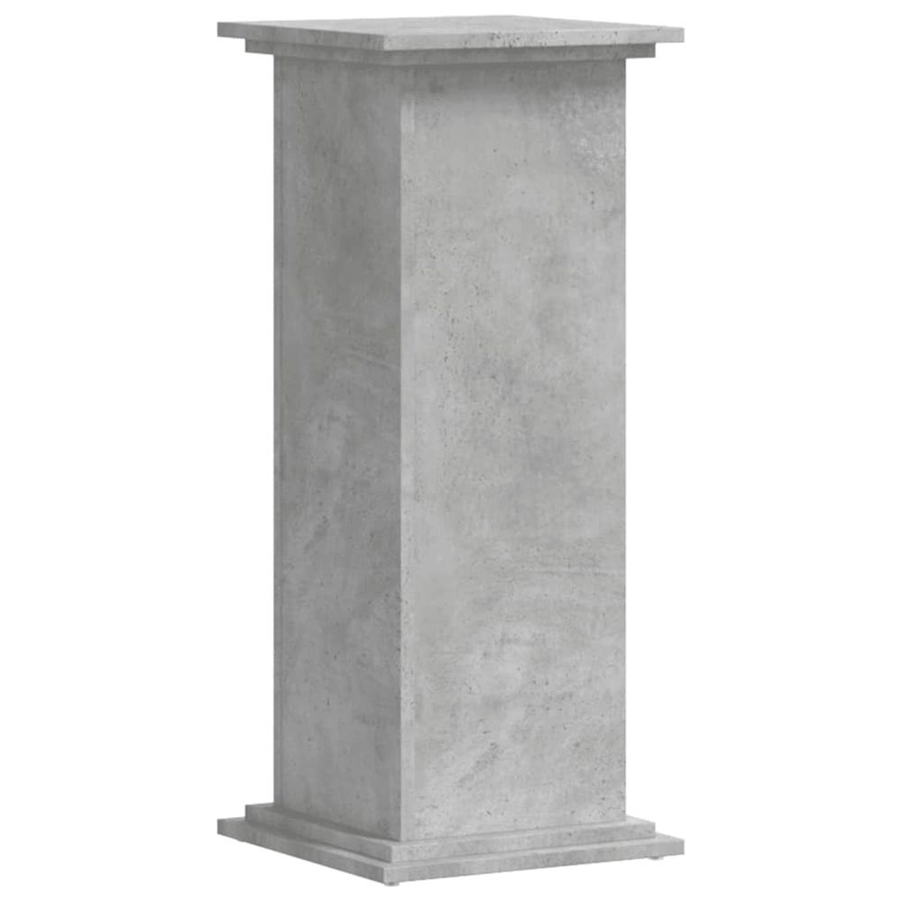 Support de plante gris béton 33 x 33 x 80 cm bois d'ingénierie