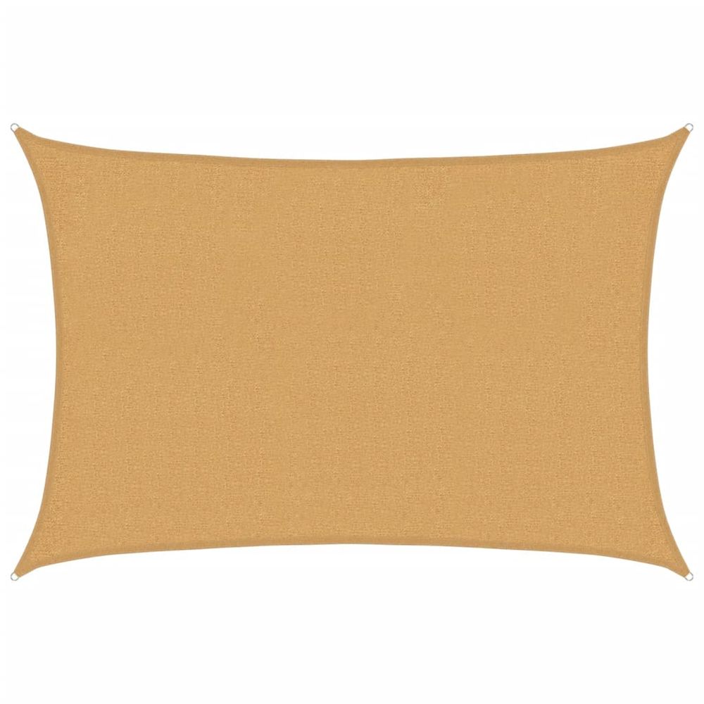 Voile d'ombrage 160 g/m² rectangulaire sable 2x2,5 m pehd