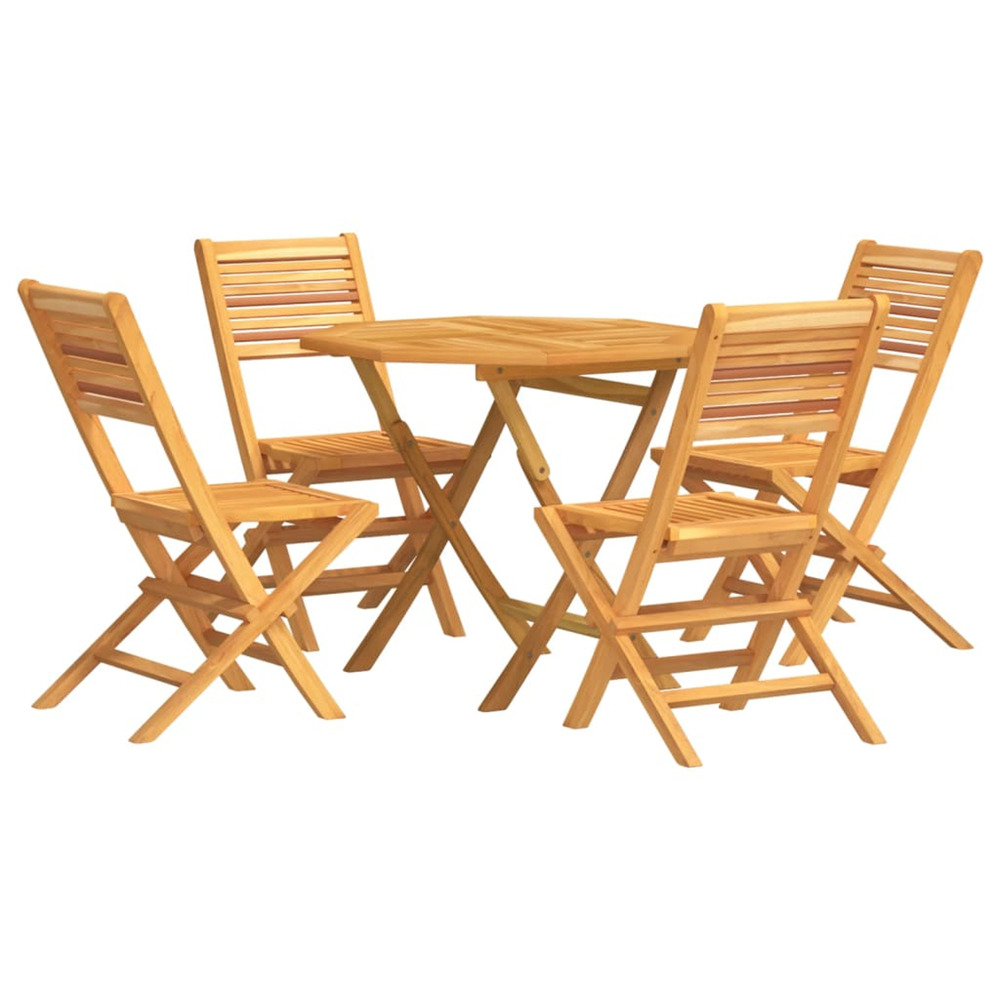 Ensemble à manger de jardin 5 pcs bois de teck massif