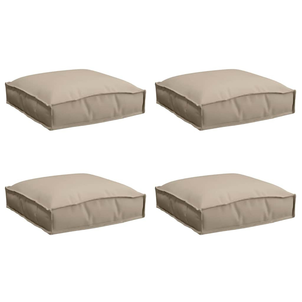 Coussin 4 pcs taupe 40 x 40 x 8 cm tissu oxford