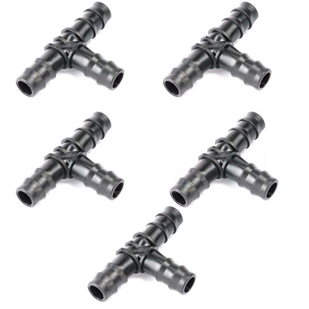 Lot de 5 pieces, dérivation t cannelé 16 mm