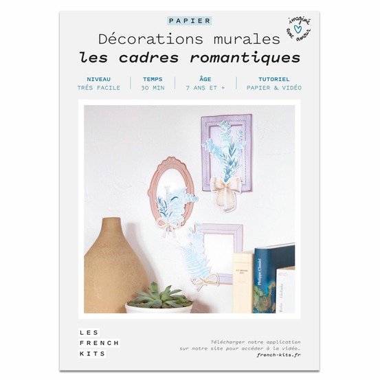 Coffret diy papier - 3 cadres - style romantique