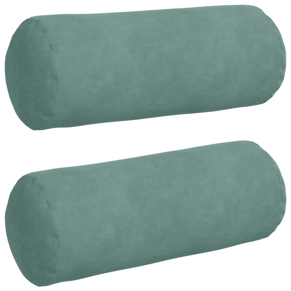 Coussins d'accent 2 pcs vert mer ø 15 x 40 cm