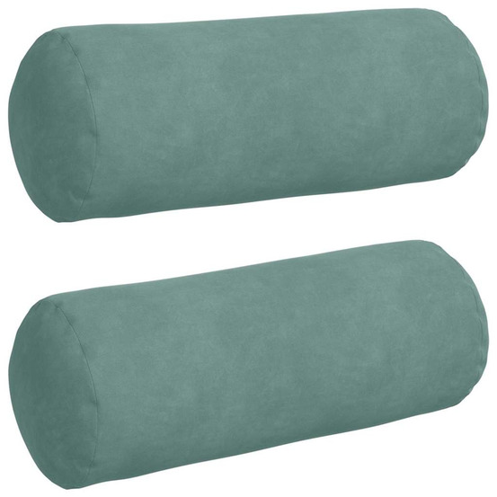 Coussins d'accent 2 pcs vert mer ø 15 x 40 cm