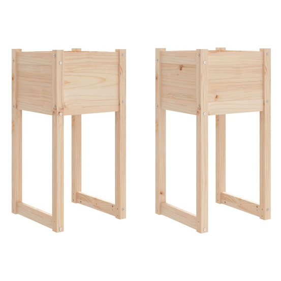 Jardinière d'extérieurs 2 pcs 40x40x81 cm bois massif de pin