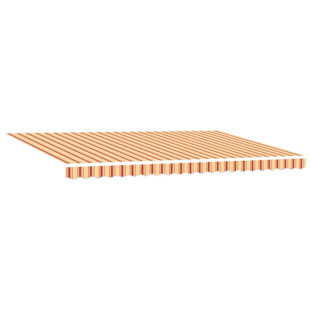Auvent rétractable jaune et orange 500 x 300 x 165 cm