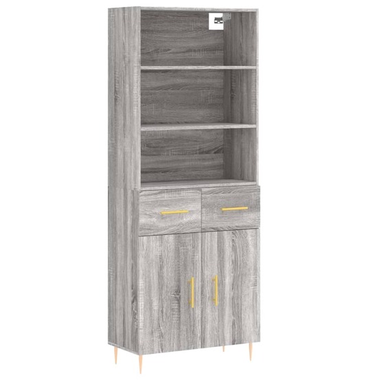 Buffet bahut commode armoire meuble de rangement organisateur cuisine salle de séjour salon haut sonoma 69,5 x 34 x 180 cm bo