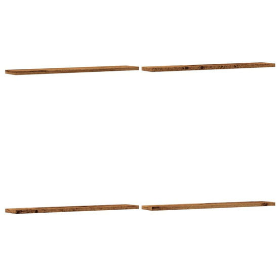 Étagères murales 4 pcs vieux bois 60x20x1,5cm bois d'ingénierie