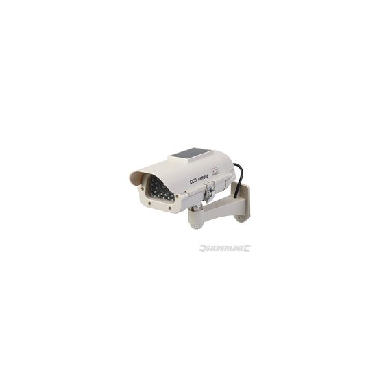 Silverline - caméra de surveillance factice solaire avec led - solaire