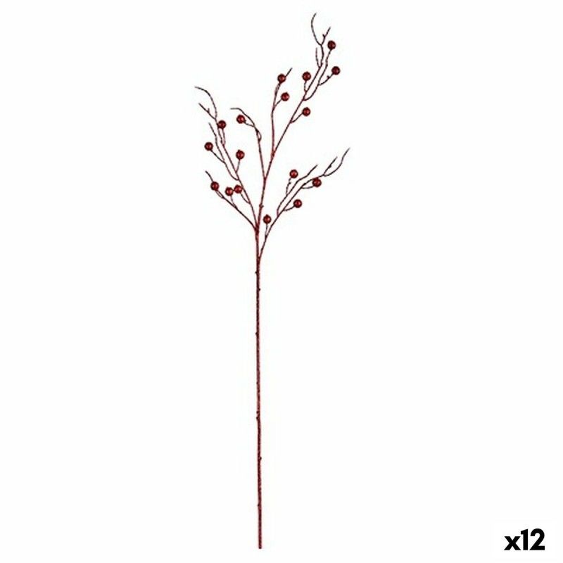 Branche rouge plastique 9 x 9 x 97 cm (12 unités)