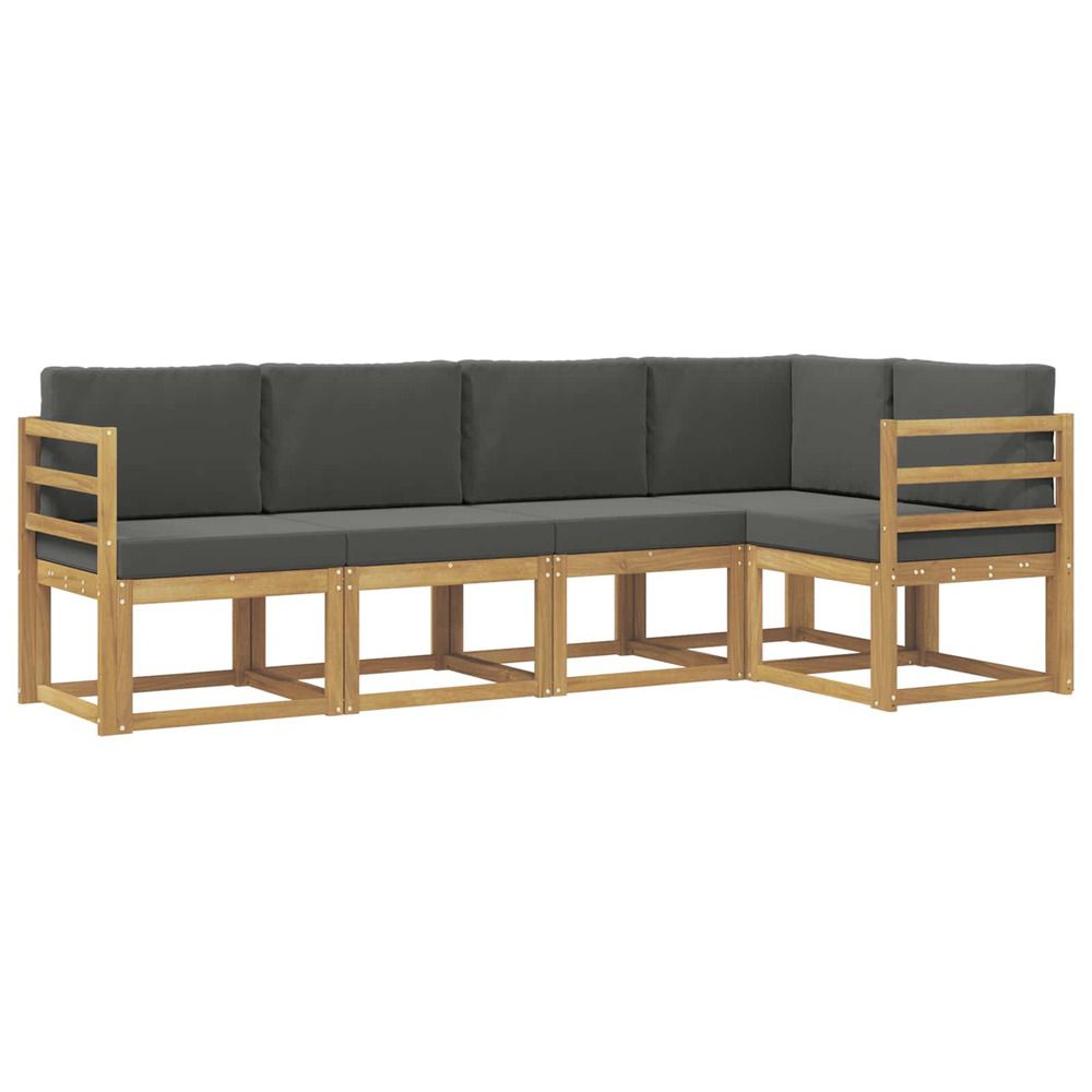Ensemble de canapés d'extérieur 5 pc blanc et anthracite