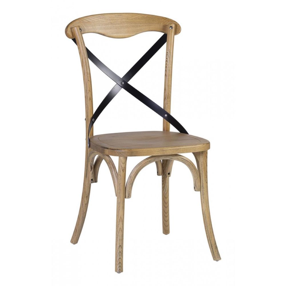 Chaise bois naturel - décoration d'autrefois