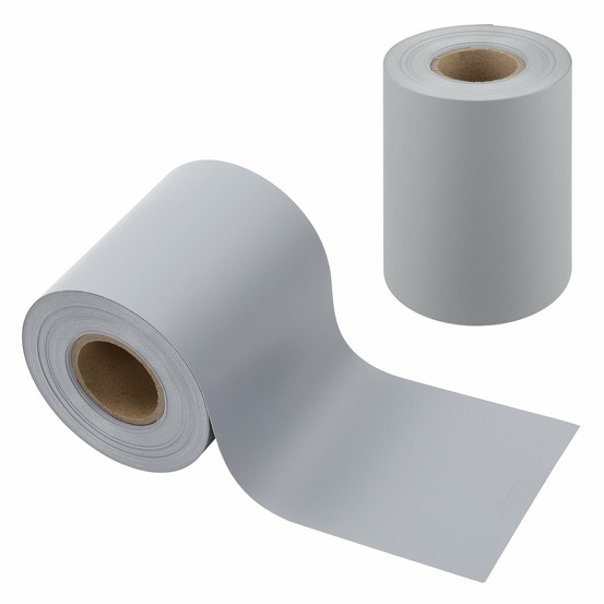 Bande de brise-vue pvc 35 m x 19 cm 6,65 m² gris clair