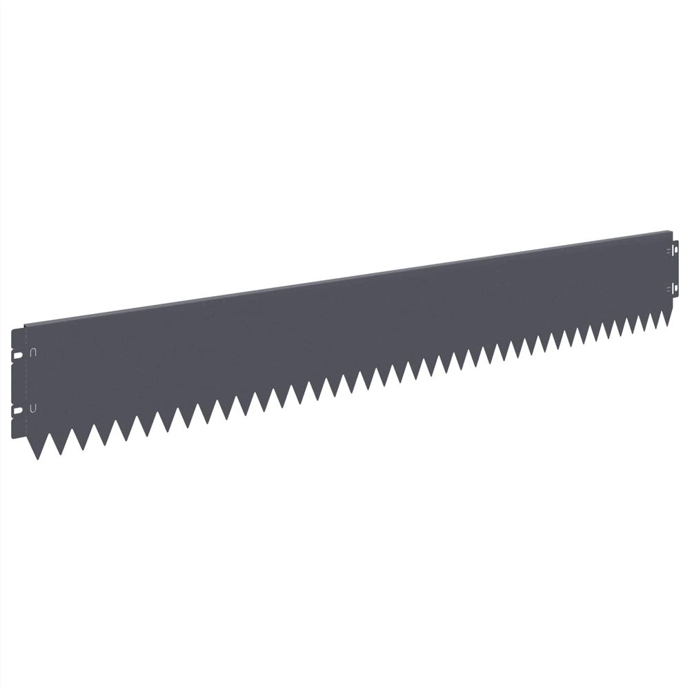 Bordure de pelouse 10 pc 103 x 15 cm acier anthracite