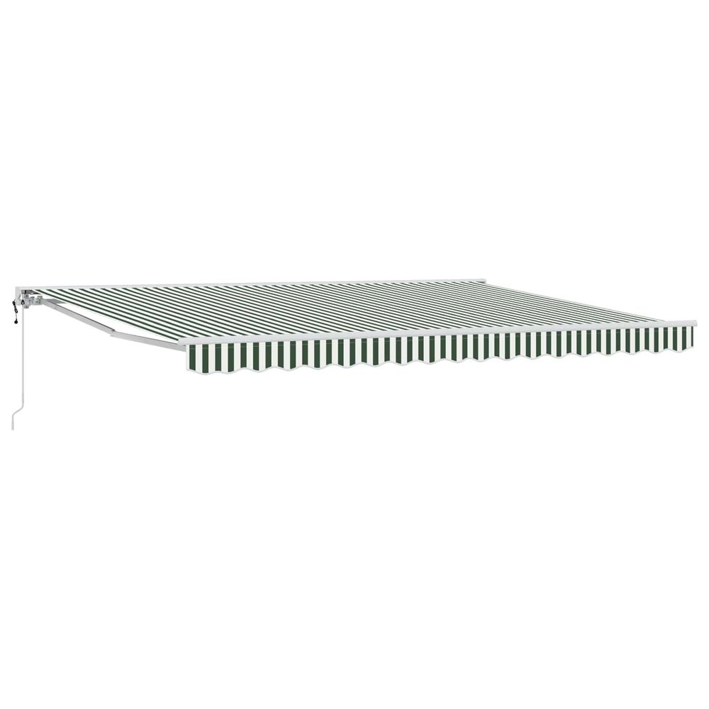 Auvent rétractable électrique vert et blanc 4 × 3 m