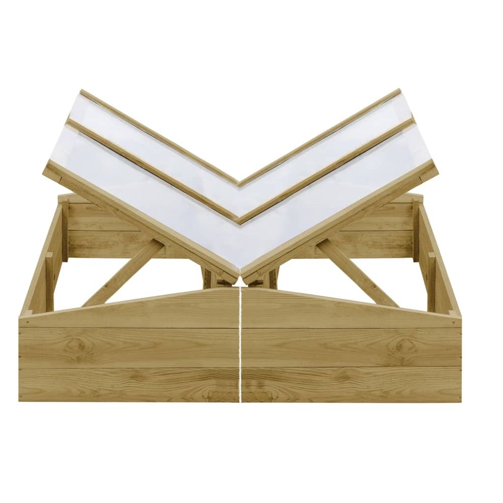 Serres 2 pcs Bois de pin imprÃ©gnÃ©