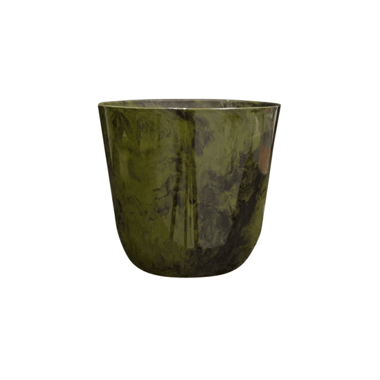 Pot palermo marble vert x h28 - cache-pot - h28 cm - ø30 cm