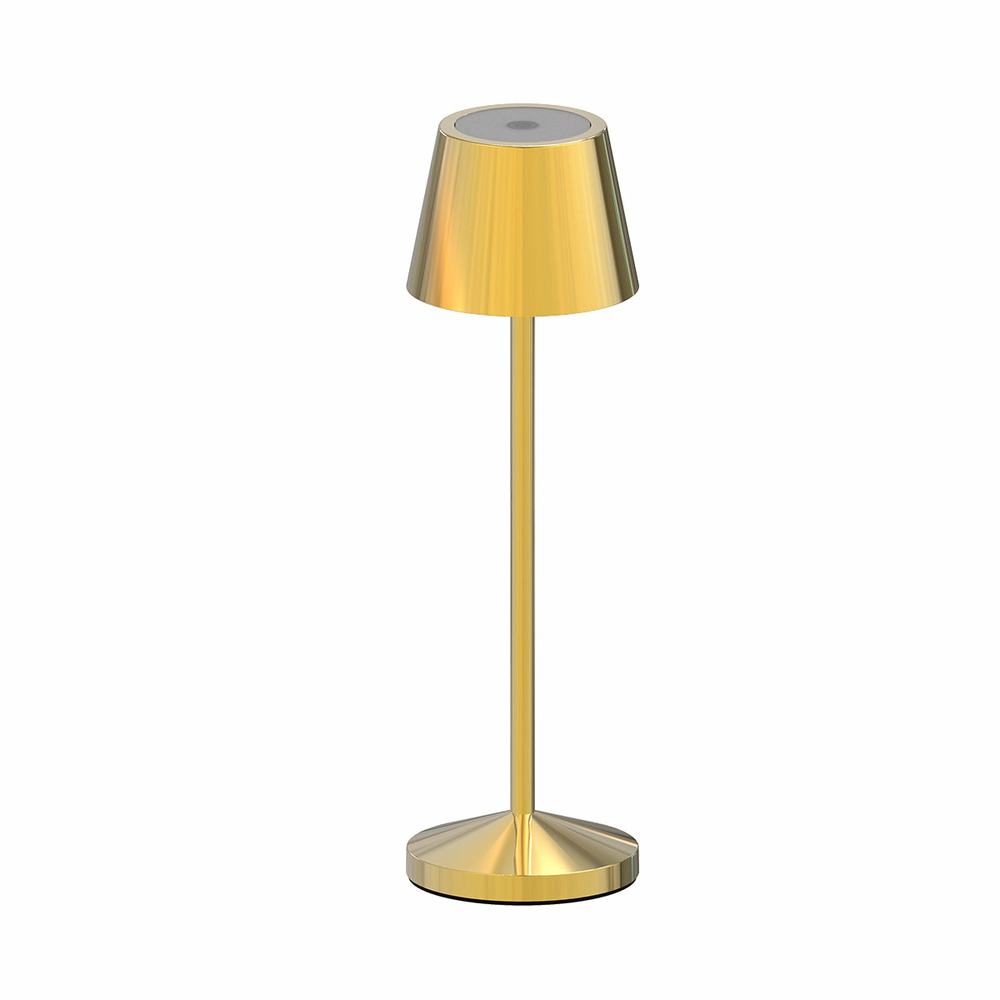 Lampe de table sans fil emily or aluminium h20cm