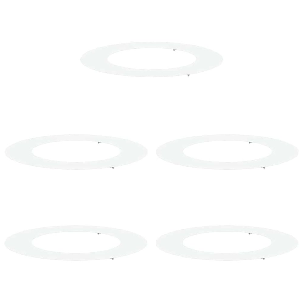 Adapté pour anneaux d'arbre plats 5 pc blanc ø50/80 cm acier