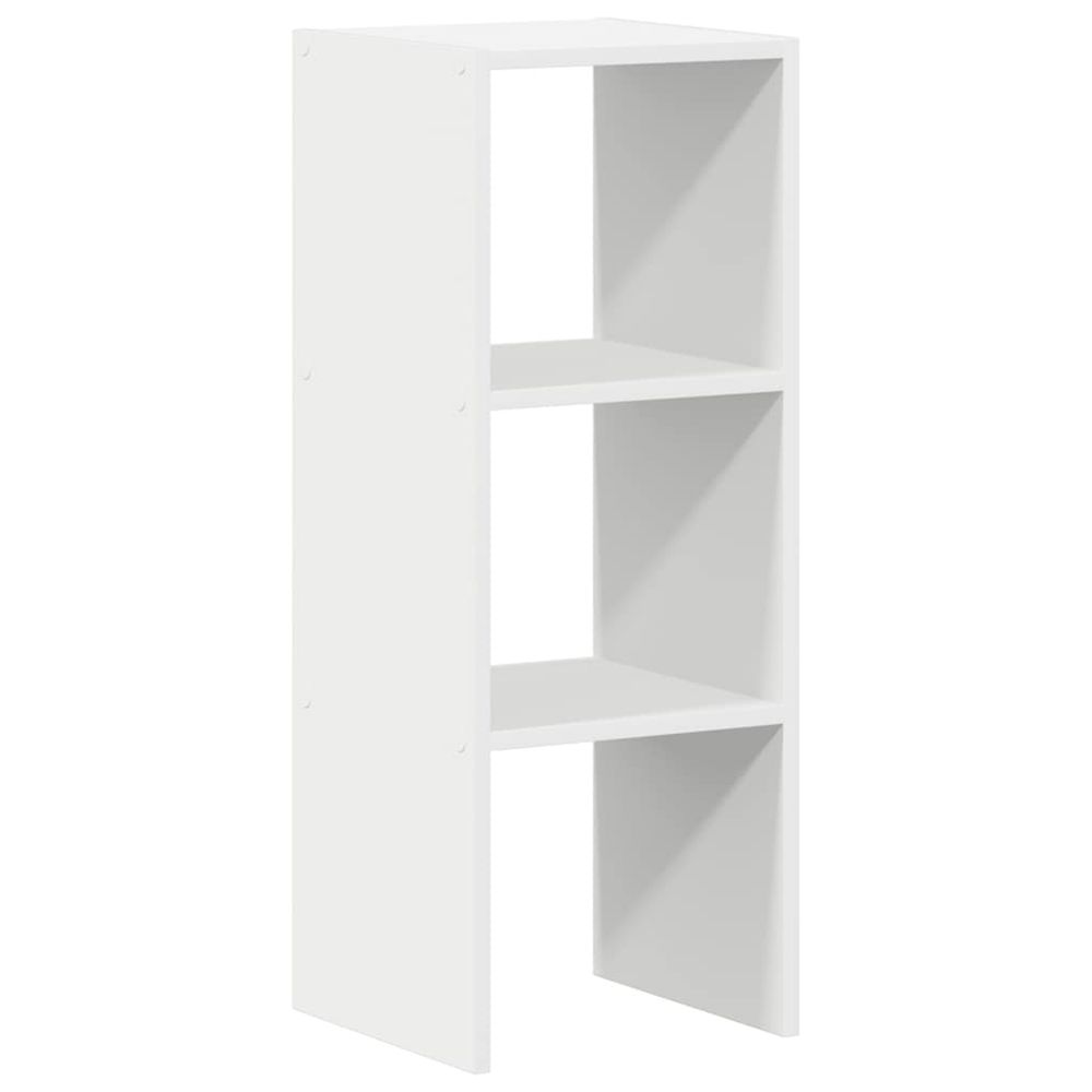 Bibliothèque empilable blanc 30x30x80 cm bois d'ingénierie
