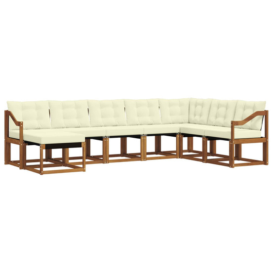 Ensemble de canapés d'extérieur 8 pcs naturel et crème