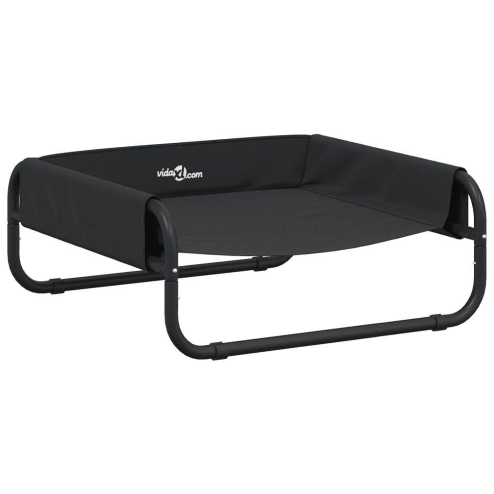 Lit surélevé pour chien anthracite tissu oxford et acier