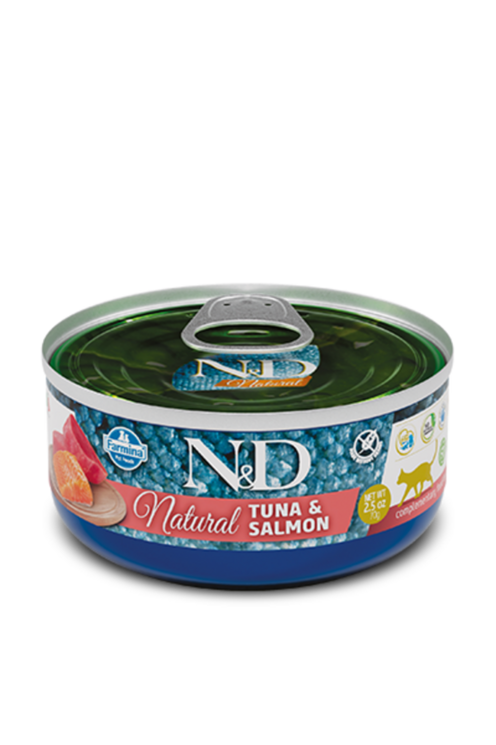 Humides n&d natural chat thon & saumon 24x70 gr