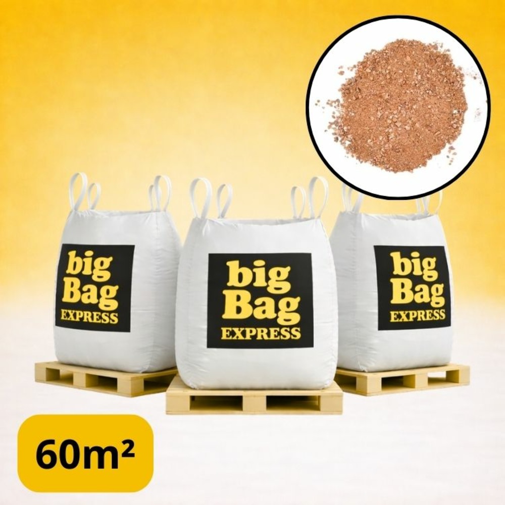 Pack 3 x big bag de +/- 1,5t ≃ 60m² sable stabilisé rose de provence pour terrain de pétanque ø 0/4 mm - livraison premium