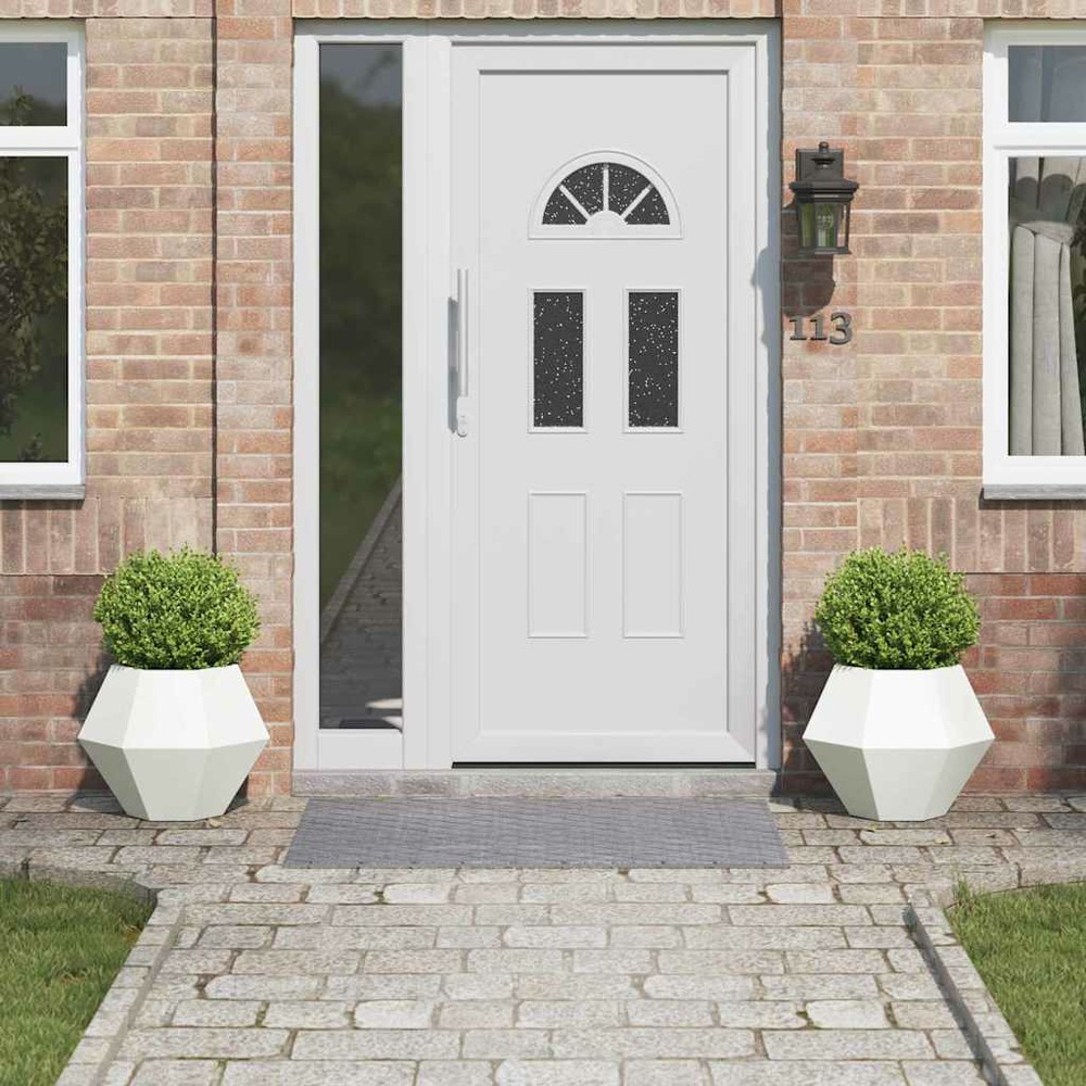 Jardinière 2 pcs blanc 50 x 50 x 40 cm acier