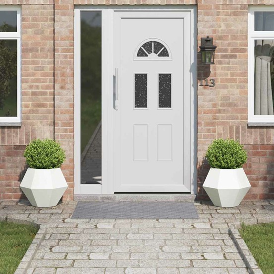 Jardinière 2 pcs blanc 50 x 50 x 40 cm acier