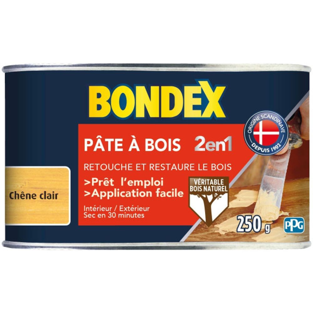 Pâte a bois 2 en 1 chene clair - - 250g