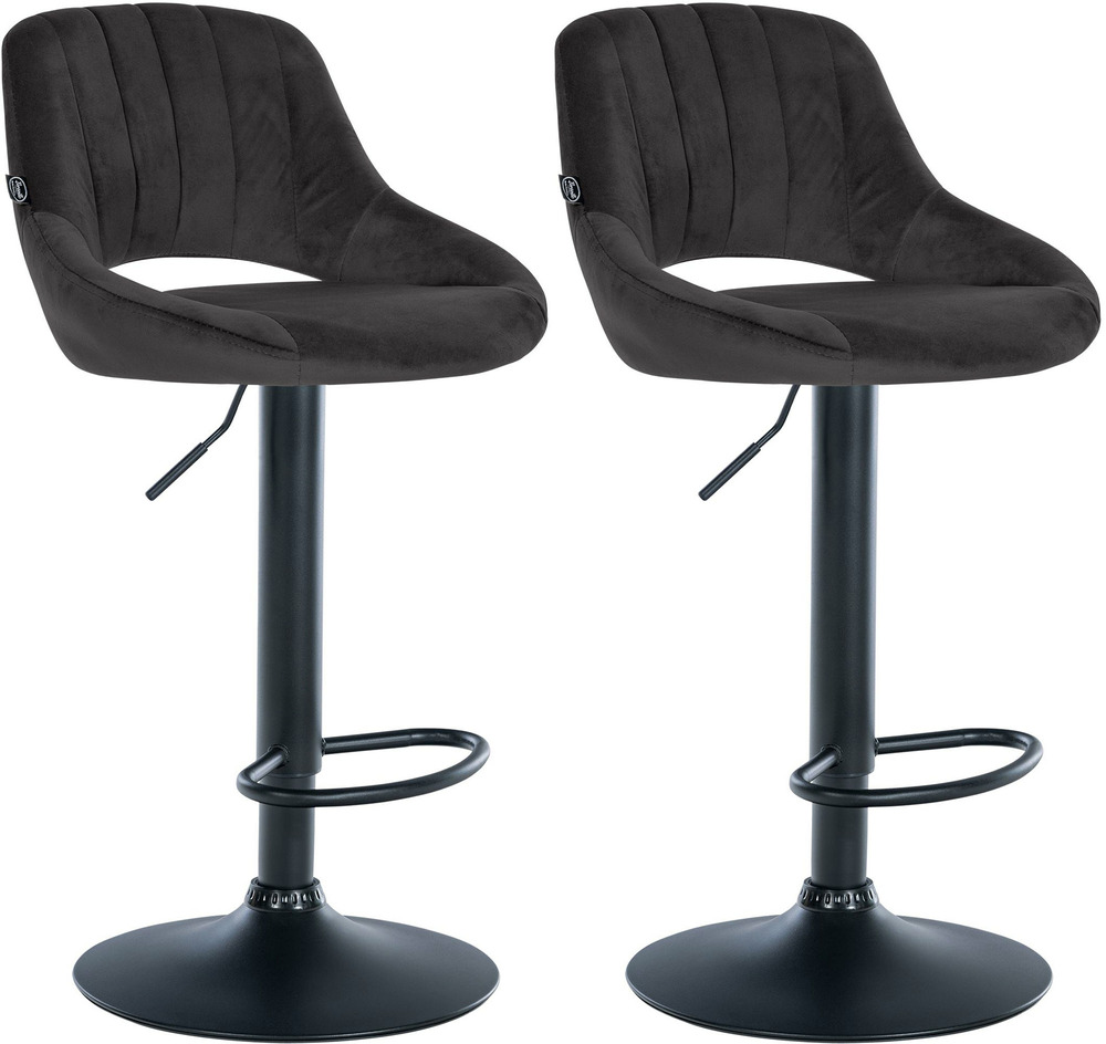 Lot de 2 tabourets de bar milet velours b