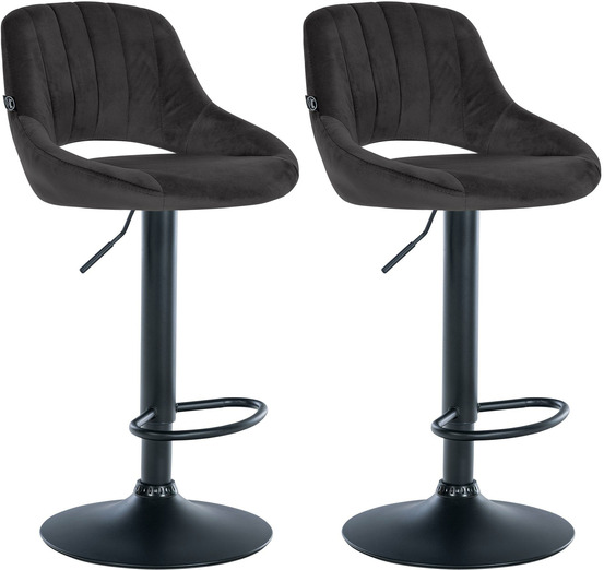 Lot de 2 tabourets de bar milet velours b