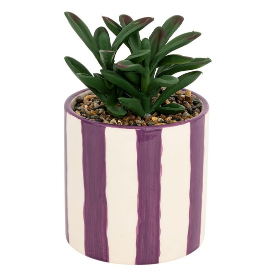 Plante artificielle deep purple pot céramique h16cm