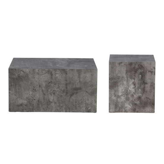 Lot de 2 tables basses effet marbre
