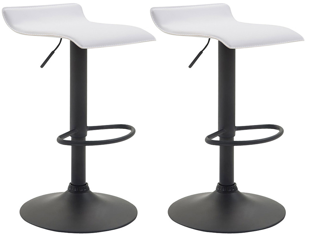 Lot de 2 tabourets de bar dyn v2 simili cuir noir