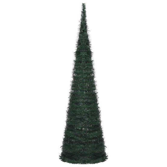Sapin de noël with led string lights vert 150 x 150 cm pvc