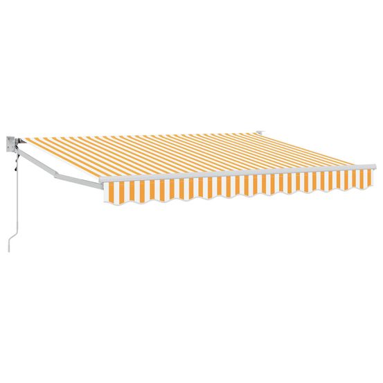 Auvent rétractable jaune et blanc 3 x 2 m polyester et métal