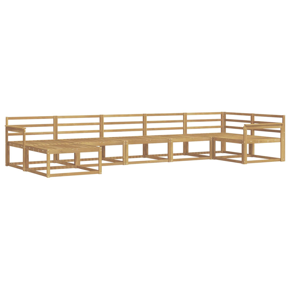 Ensemble de canapés d'extérieur 7 pcs blanc