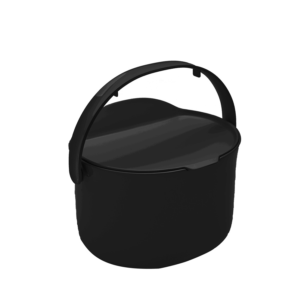 Poubelle à compost organko daily 3,3l noir skaza