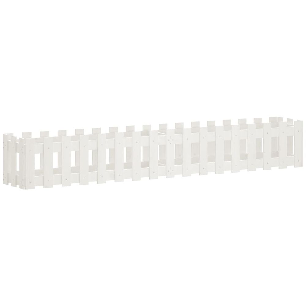 Lit surélevé de jardin design de clôture 200x30x30cm pin massif
