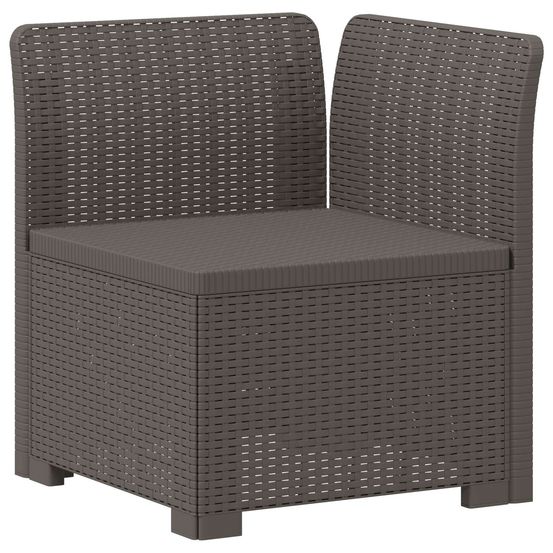 Canapé de jardin 1 place look rotin pp gris clair