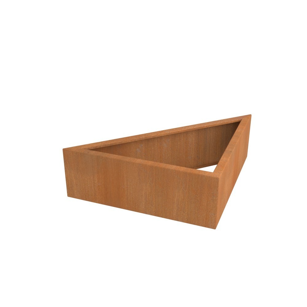 Carré potager triangle corten - h.50cm - 1000 x 707 x 500 mm