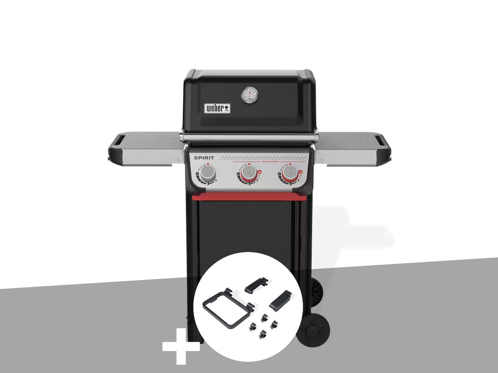 Barbecue à gaz spirit e-325 + set d'accessoires clipsables works