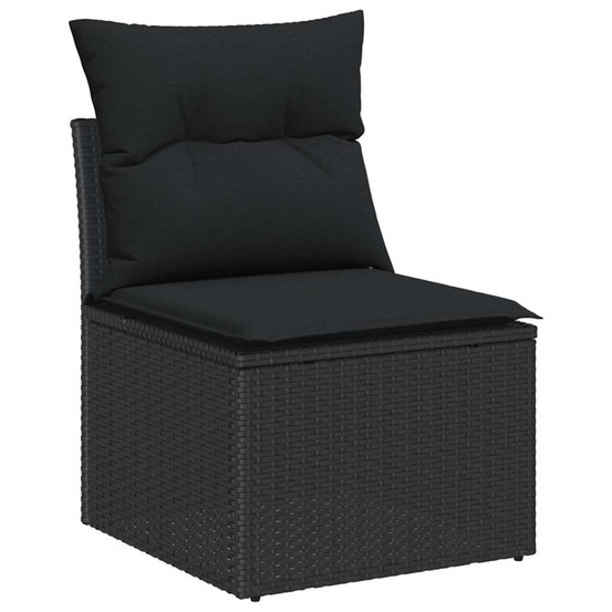 Ensemble de canapé de jardin avec coussin 5 pcs noir