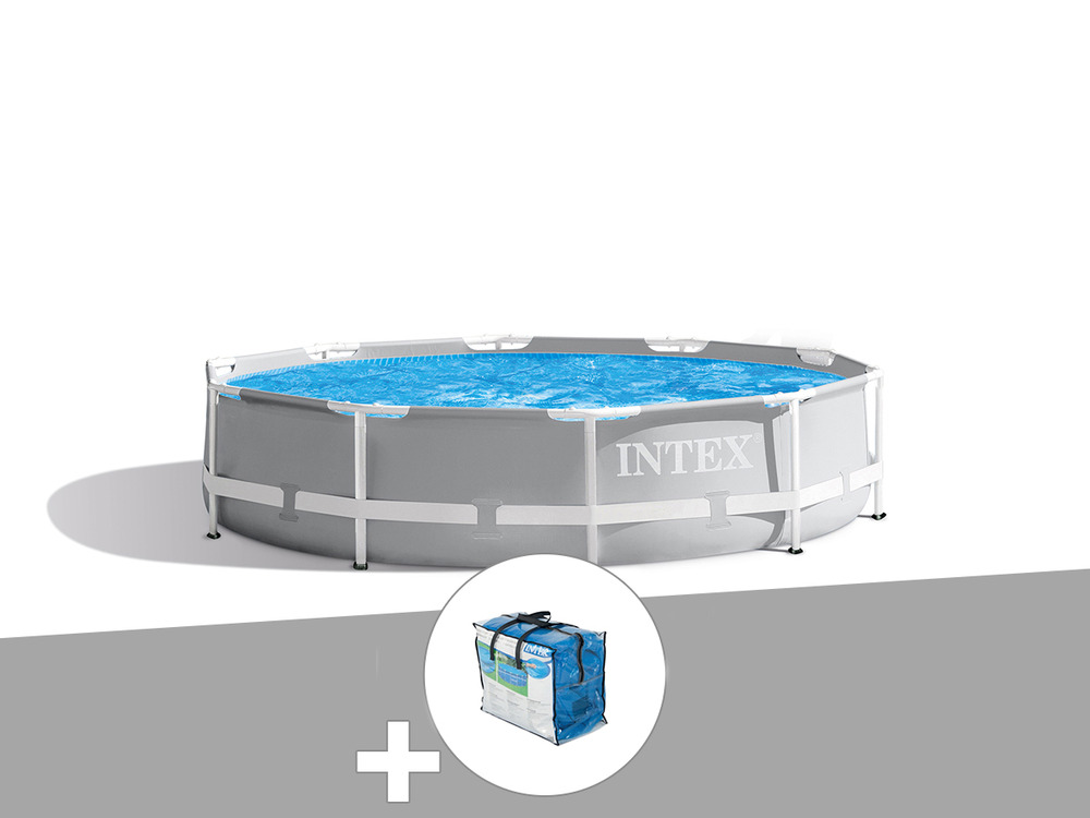 Kit piscine tubulaire prism frame ronde 3,05 x 0,76 m + bâche à bulles