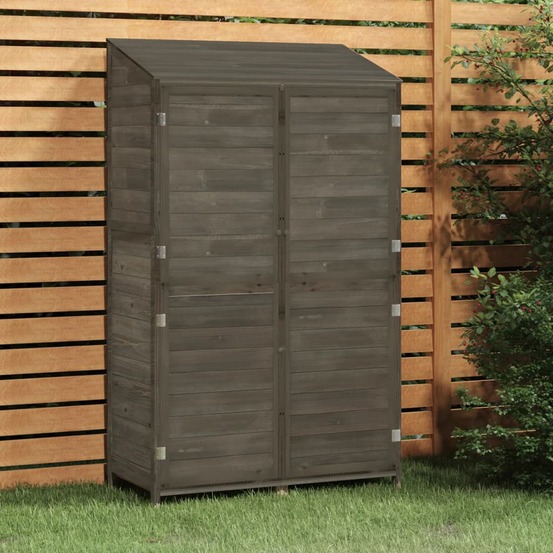Remise de jardin anthracite 102x52x174,5cm bois de sapin solide