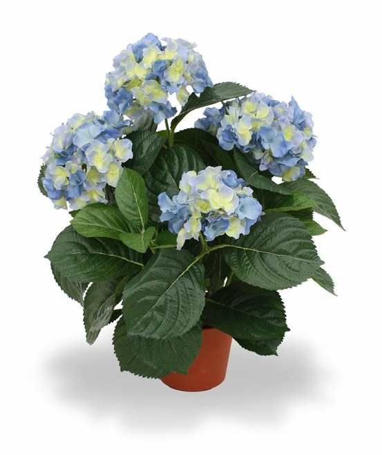 Hortensia artificielle deluxe 45 cm bleu